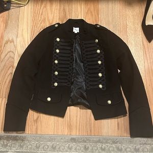 Gap military style black coat
